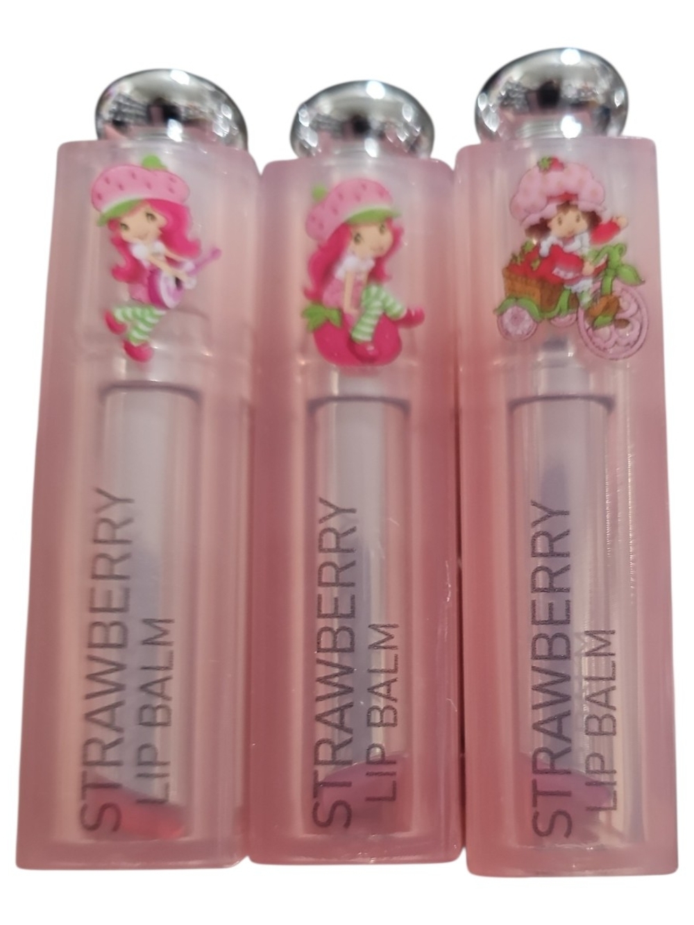 Strawberry Lip Balm - PH Color Changing Technology  3 Shade Pk NEW